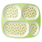 RICE Kids 4 room Melamine plate with "gingham and carrot" print