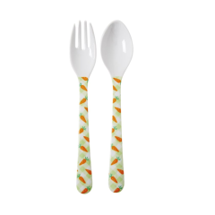 RICE Messer-Gabel Set für Kinder "gingham +...
