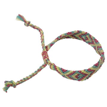 Armband gewoben gelb/pink/grün
